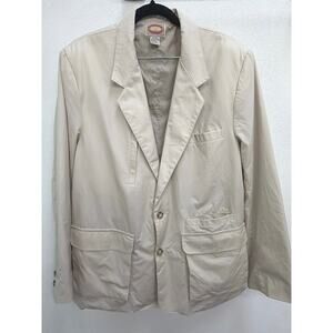 Vtg Banana Republic Mill Valley Cotton Safari Utility Tan Jacket Blazer 42